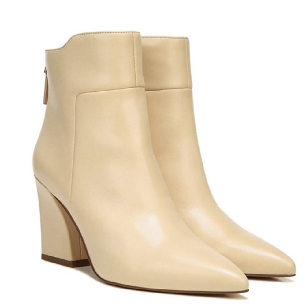 FRANCO SARTO Venture Leather Bootie Boot, Beige/White, Block Heel, Size‎ 9, NWT - Picture 15 of 16